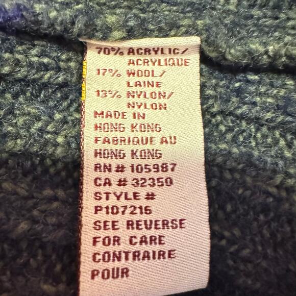 QUICKSILVER BLUE/Gray Wool Blend Heavy Sweater Sz XL TG GORGEOUS!!! - Picture 5 of 5